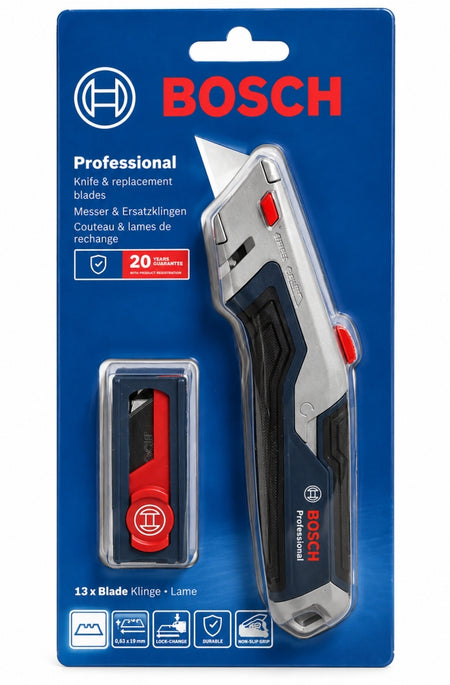 BOSCH Professional Universalmesser mit 10 Ersatzklingen