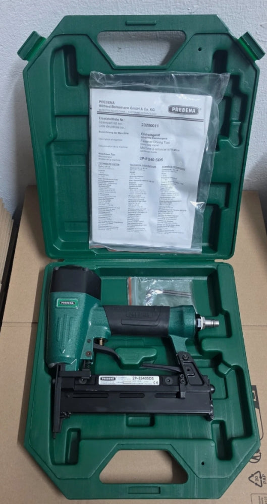 PREBENA Druckluftnagler '2P-ES40SDS' für Klammern ES KL-17 15-40mm + Koffer