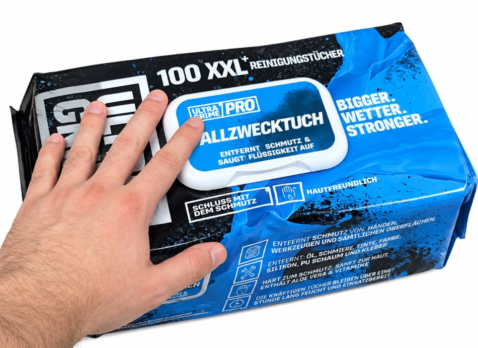 ULTRA GRIME PRO Allzweck-Reinigungstücher XXL+ auch für Hände (100 Stück)
