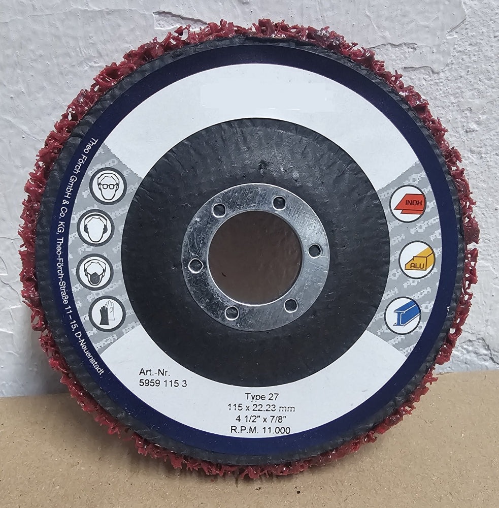 Hartvlies-Schleifscheibe 'GWT Nylon Rot' (Ø 115mm)