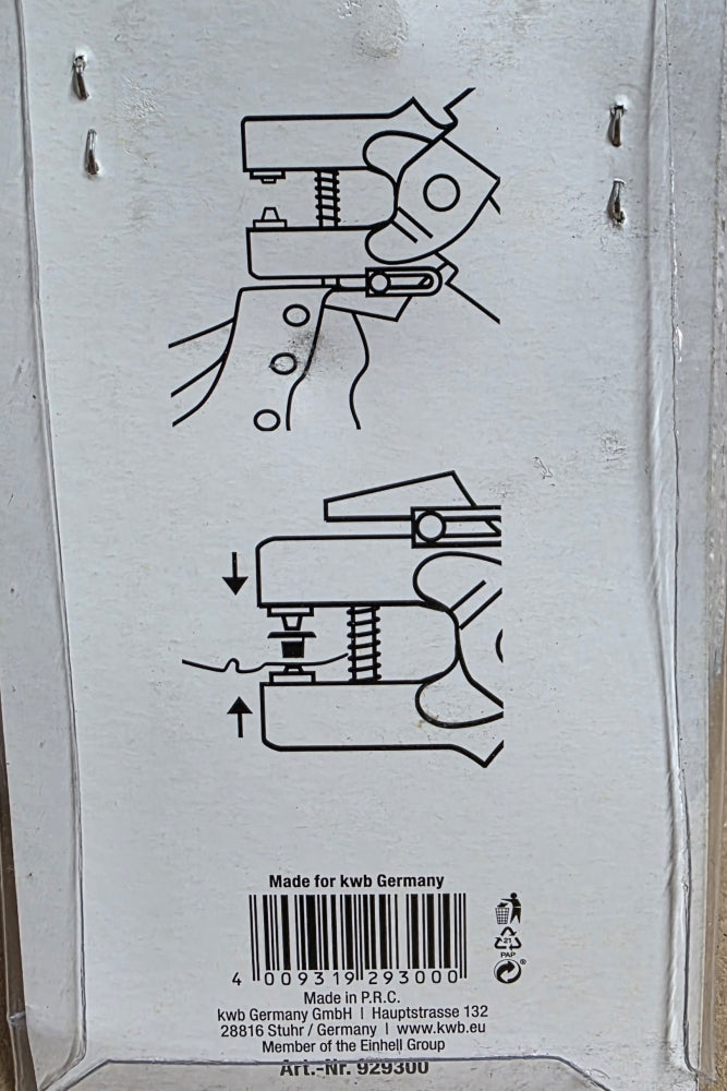 KWB Ösenzange 165mm + 100x Rundösen (Ø 4mm)