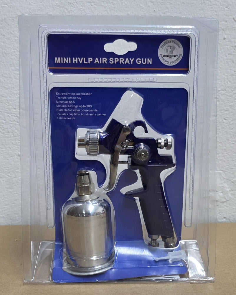 STAHLKAISER Mini-HVLP-Druckluft-Farbspritzpistole (Düse 0,8mm, 25cm³) 06549