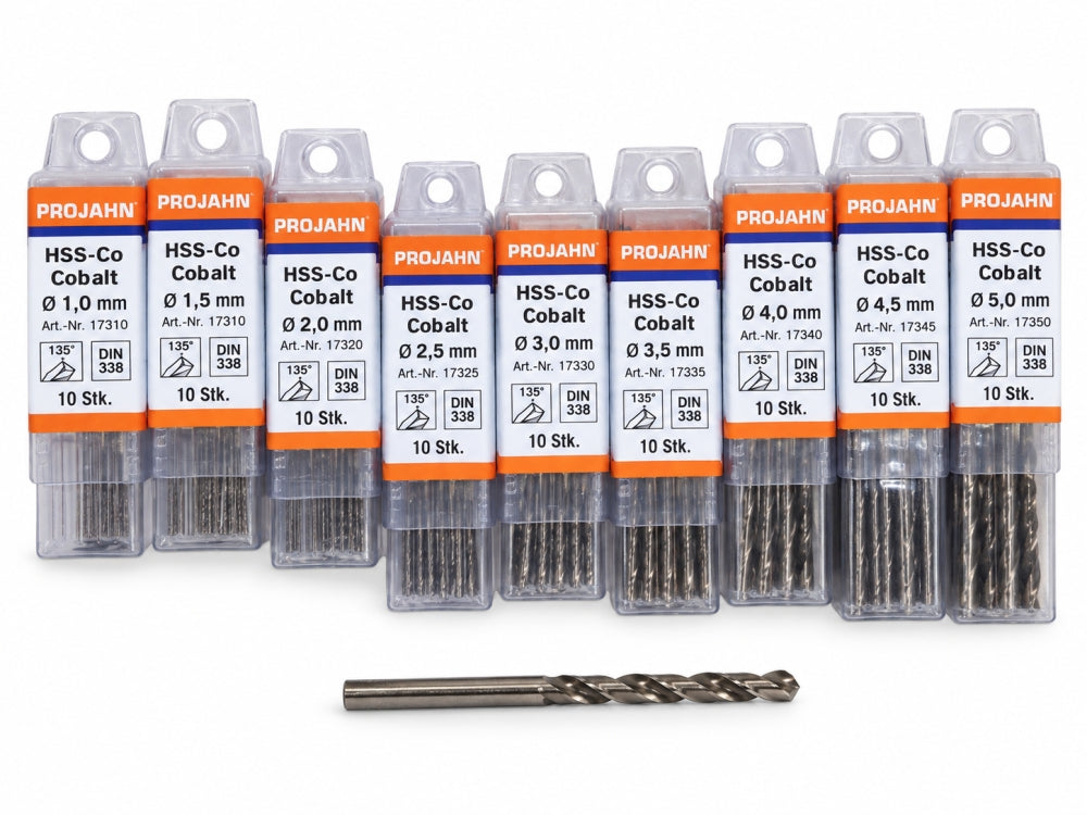 10x PROJAHN HSS-Co Metallbohrer DIN 338 [zum auswählen]