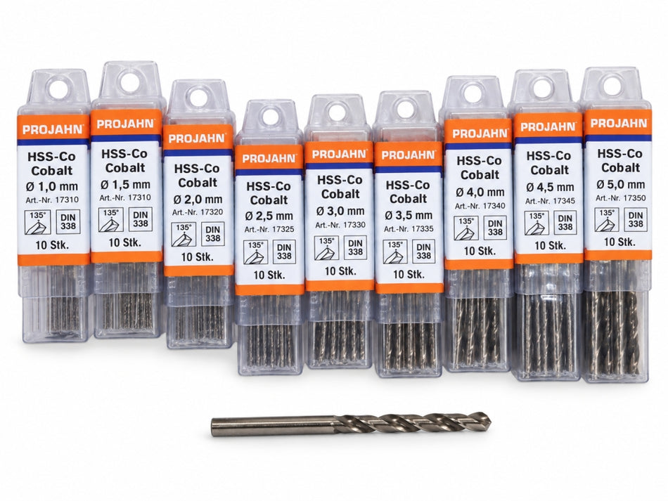10x PROJAHN HSS-Co Metallbohrer DIN 338 [zum auswählen]