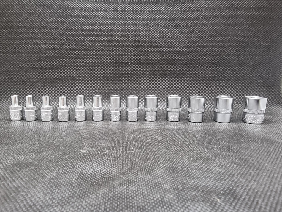 GEDORE Steckschlüssel Satz (13-teilig) 1/4 Zoll kurz