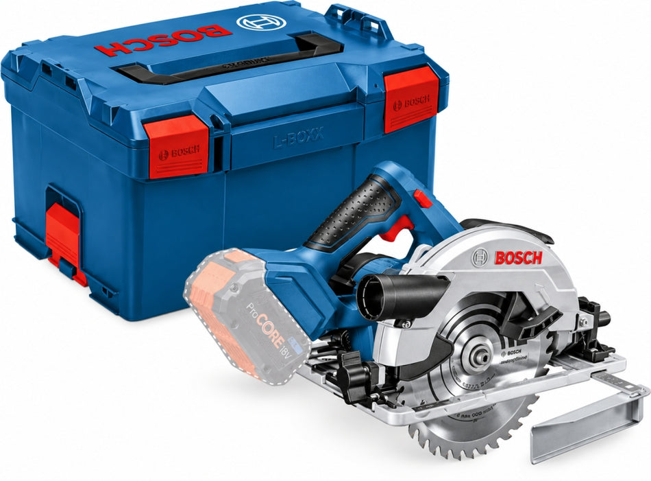 BOSCH Professional 18V Akku-Handkreissäge 'GKS 18V-57 G' (165 mm, 57 mm Schnitttiefe, Solo, L-BOXX)