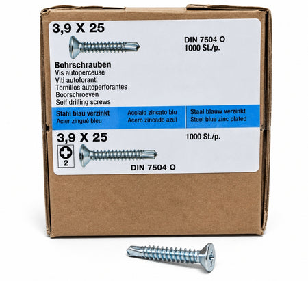 1000x Bohrschrauben Senkkopf PH2 (3,9 x 25mm)