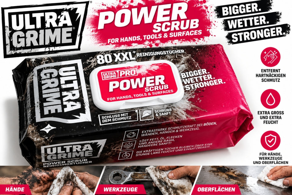 ULTRA GRIME PRO Reinigungstücher 'POWER SCRUB' XXL (80 Stück)