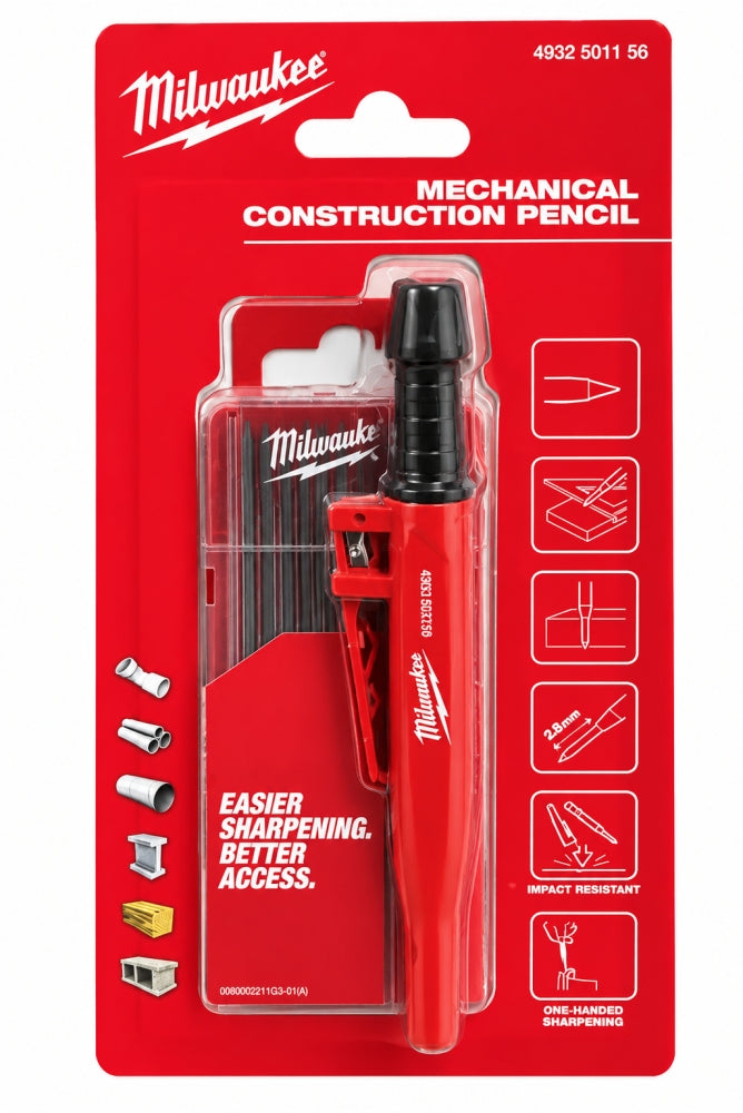 MILWAUKEE Tiefloch-Baumarker mit 10 Graphitminen (2,8 mm)