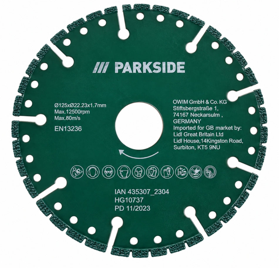 PARKSIDE Multi-Trennscheibe zur Holzbearbeitung (Ø 125 x 22,23 mm)