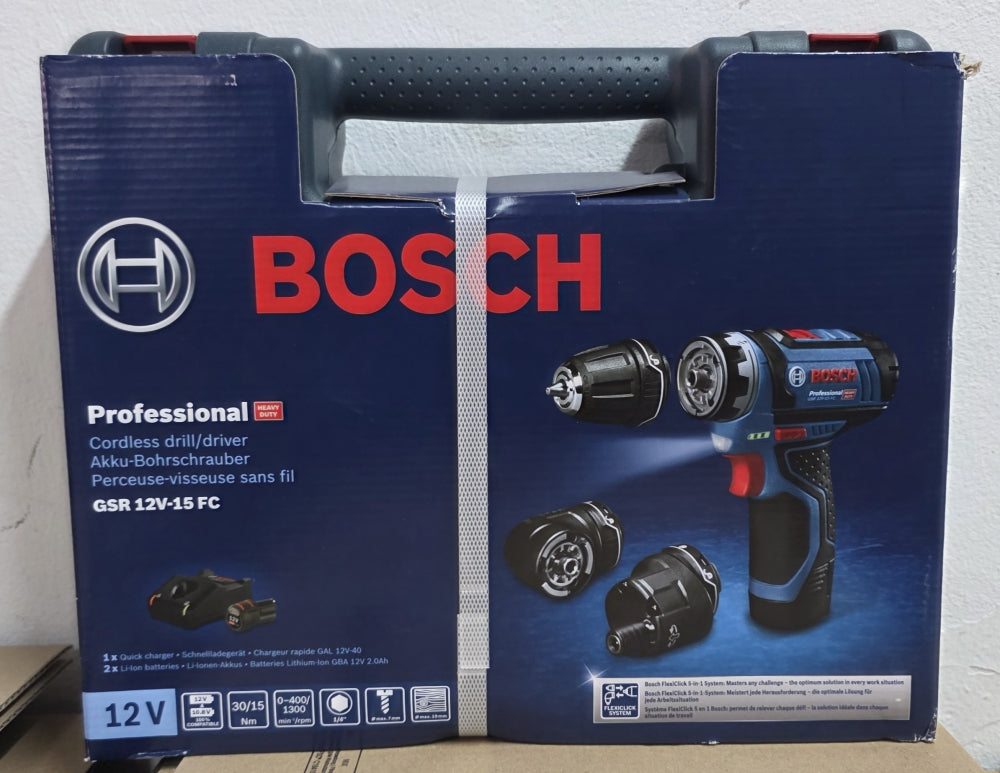 BOSCH 12V Akku-Bohrschrauber 'GSR 12V-15 FC' (2x2,0Ah) NEU