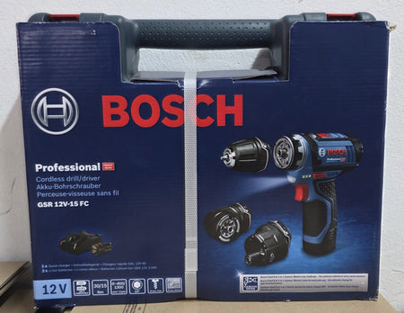 BOSCH 12V Akku-Bohrschrauber 'GSR 12V-15 FC' (2x2,0Ah) NEU
