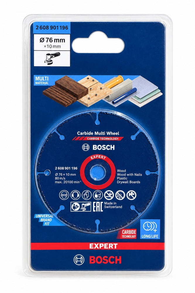 BOSCH Multi-Trennscheibe (Ø 76 x 10mm) 'Carbide Multi Wheel' 2608901196