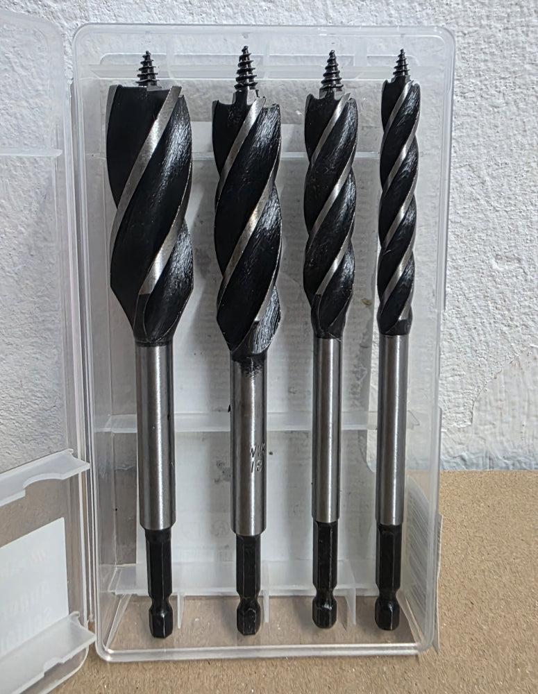Forstner-Schlangenbohrer Satz (4-teilig, Ø 10 14 18 22mm, 6-kant, 160mm)