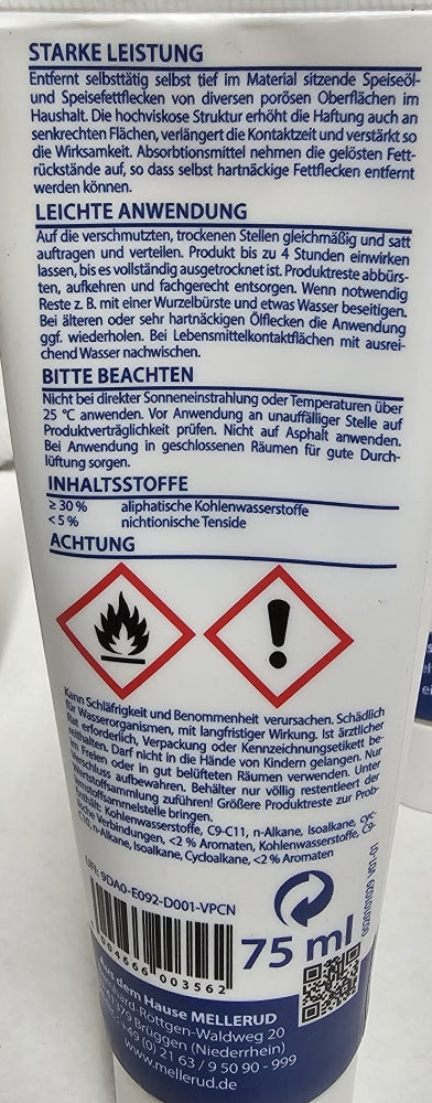 MELLERUD Speiseöl & Fettflecken Entferner (75ml)