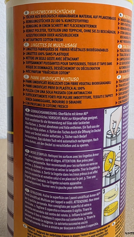 ARMOR ALL Autopflegetücher Allzweck 'Multi-Purpose' (30 Stück)