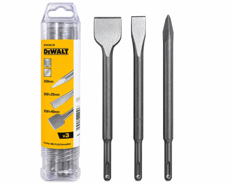 DEWALT Meißel-Set SDS-plus (3-teilig, 20 / 40 mm x 250 mm) DT60330-QZ