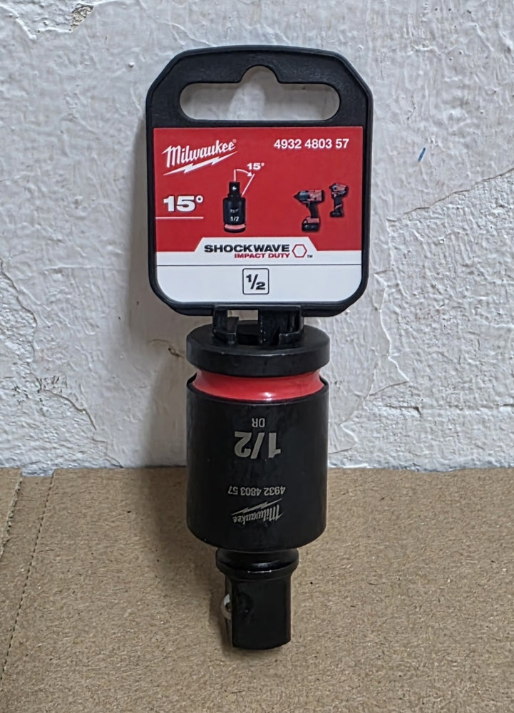 MILWAUKEE SHOCKWAVE Universalgelenk 1/2" (15° schwenkbar, für Schlagnüsse)