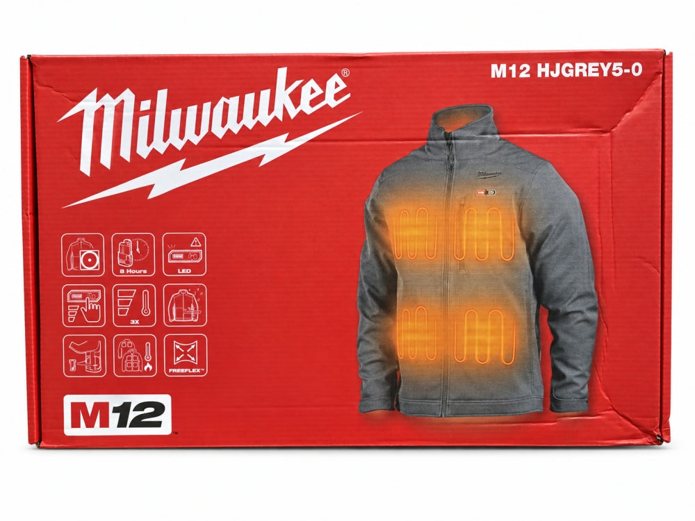 MILWAUKEE 12V Akku-Heiz-Jacke grau (Gr. XXL) 'HJGREY5'