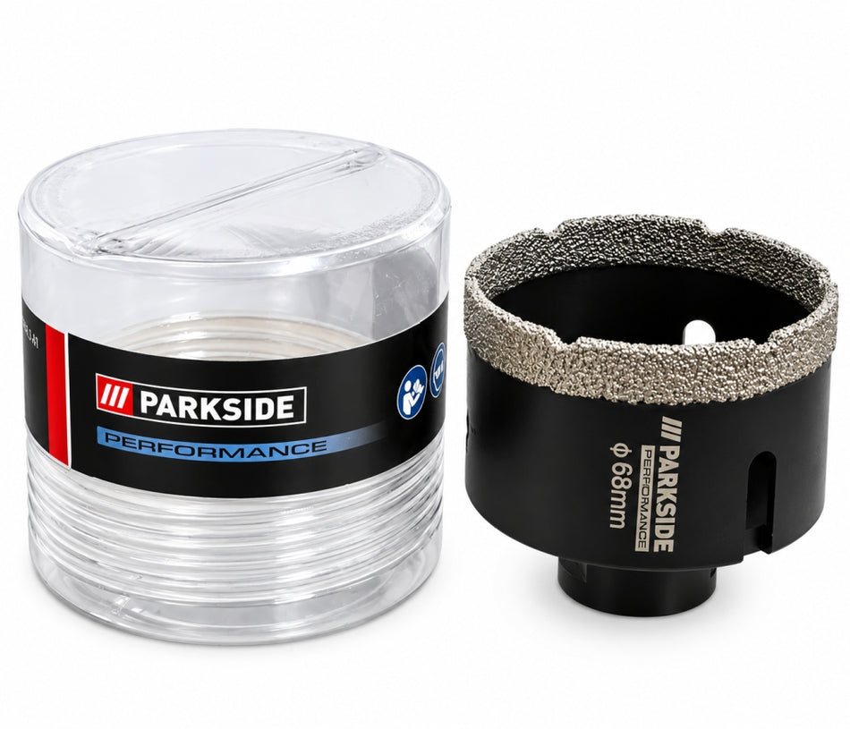 PARKSIDE PERFORMANCE Diamant-Bohrkrone (Ø 68 mm, M14, für Feinsteinzeug, Granit & Marmor)