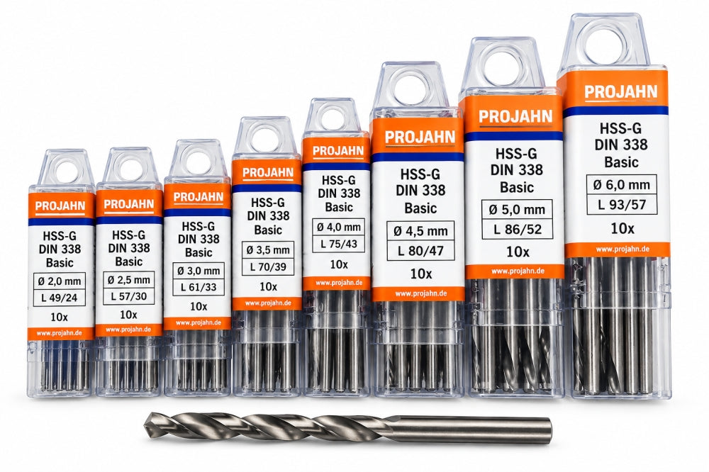 10x PROJAHN HSS-G Metallbohrer DIN 338 [zum auswählen]