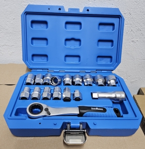 STAHLKAISER-Durchsteck-Steckschlssel-Satz-mit-Ratsche-17-teilig