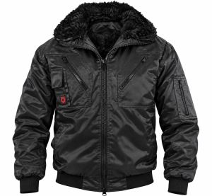 FRCH-Pilotenjacke-schwarz-wasserabweisend-abnehmbare-rmel--Webpelz-Futter-Gr-whlbar