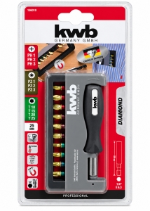 KWB-Bit-Satz-DIAMOND-mit-Magnethalter-11-teilig-Menge-whlbar