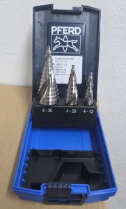 PFERD-Stufenbohrer-Set-HSS-3-teilig--4-30m-in-Kunststoffkassette