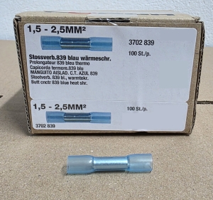 100x-Wrmeschrumpfender-Stoverbinder-Blau-15-25mm