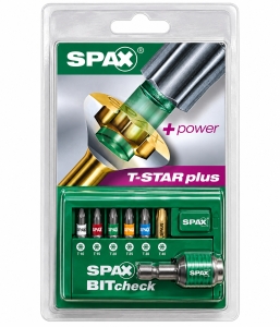 WERA-x-SPAX-Bit-Satz-BITcheck-T-STAR-plus-mit-Bithalter-7-teilig