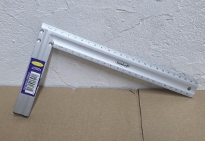 STAHLKAISER-Aluminium-Schreiner-Winkel-25cm-metrisch-mit-Wasserwaage