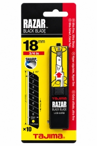 10x-TAJIMA-Cutterklingen-RAZAR-BLACK-BLADE-18-mm-Abbrechklingen-LCB50RBC