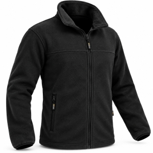 PROCERA-Fleecejacke-UNIVERSO-mit-Stehkragen-und-Reiverschluss-SCHWARZ-Gr-whlbar