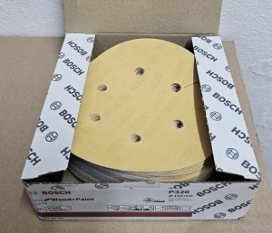 50x-BOSCH-Klett-Schleifscheiben--150mm-6-Loch-P320