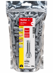 FISCHER-Dbel-SX-Plus-8-x-40-120-Stck-Nylon-fr--456-mm-Schrauben-567923
