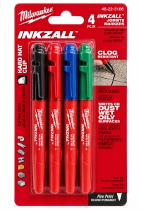 MILWAUKEE-INKZALL-Permanentmarker-Set-4-teilig-SchwarzRotBlauGrn-48223106