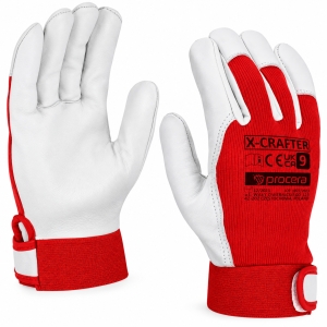 PROCERA-Arbeitshandschuhe-X-CRAFTER-aus-Ziegenleder-mit-Klettverschluss-Gre-whlbar