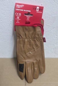 MILWAUKEE-Leder-Arbeitshandschuhe-Gr-9L--BraunSchwarz-Thermo-winddicht-rutschfest