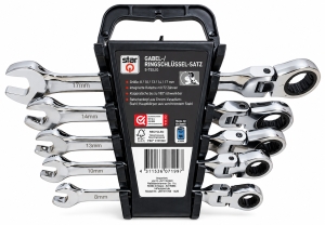 STAR-Gabel-Ringratschenschlssel-Satz-5-teilig-SW-817-mm-180-schwenkbar
