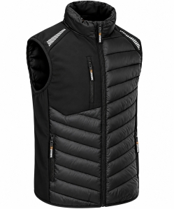 PROCERA-Arbeitsweste-VESTO-gefttert-mit-Softshell-Einstzen-SchwarzGrau-Gr-whlbar