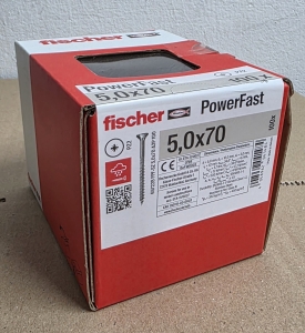 100x-FISCHER-Edelstahl-Holzschrauben-50x70mm-PowerFast-Kreuz
