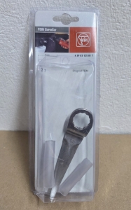 2x-FEIN-Schneidmesser-gerade-Form-Schneidenlnge-70mm-Gesamtlnge-120mm