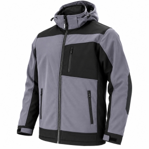 FORECO-Winter-Softshell-Schutzjacke-WSH-260-gm-SchwarzGrau-Gr-whlbar