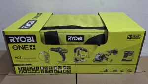 RYOBI-4-Akku-Maschinen-Set-R18CK4F-252S-2x-Akku-in-Tasche