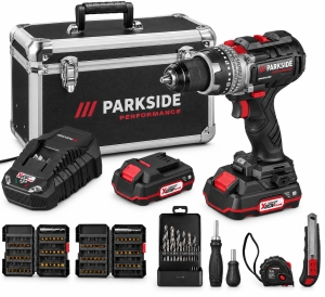 PARKSIDE-PERFORMANCE-20-V-Akku-Bohrschrauber-Starterset-PBSAP-20-Li-A1-2x-20Ah-im-Koffer