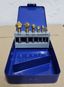 Kegelsenker-Satz-HSS-TiN-6-teilig-63-205mm-90