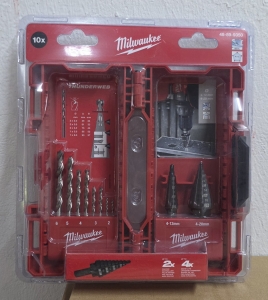 MILWAUKEE-Stufen--und-Metallbohrer-Satz-10-teilig-HSS-G