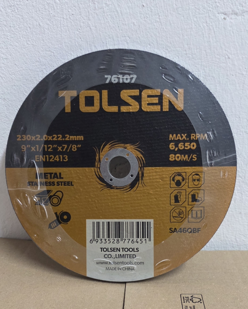 Bild 1 von 5x TOLSEN Trennscheibe Ø 230 x 2,0 x 22,23 mm für Metall und Edelstahl