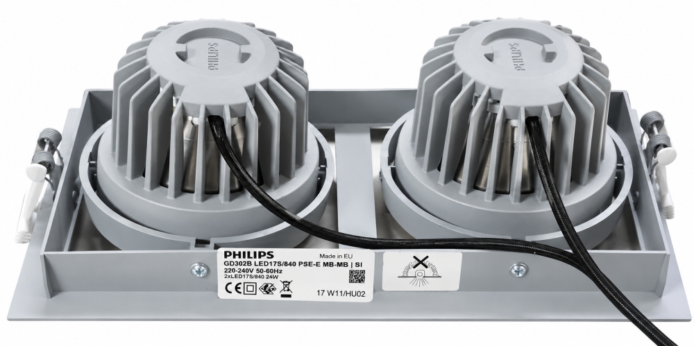 Bild 1 von PHILIPS LED-Einbaustrahler 'GreenSpace Accent Gridlight GD302B' 4000K mit 2 Spots und Xitanium-Treib